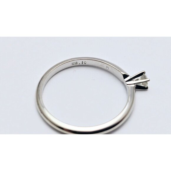 Unique 14K Solid White Gold Wedding Engagement Solitaire Round Cut Diamond Ring - Picture 12 of 16